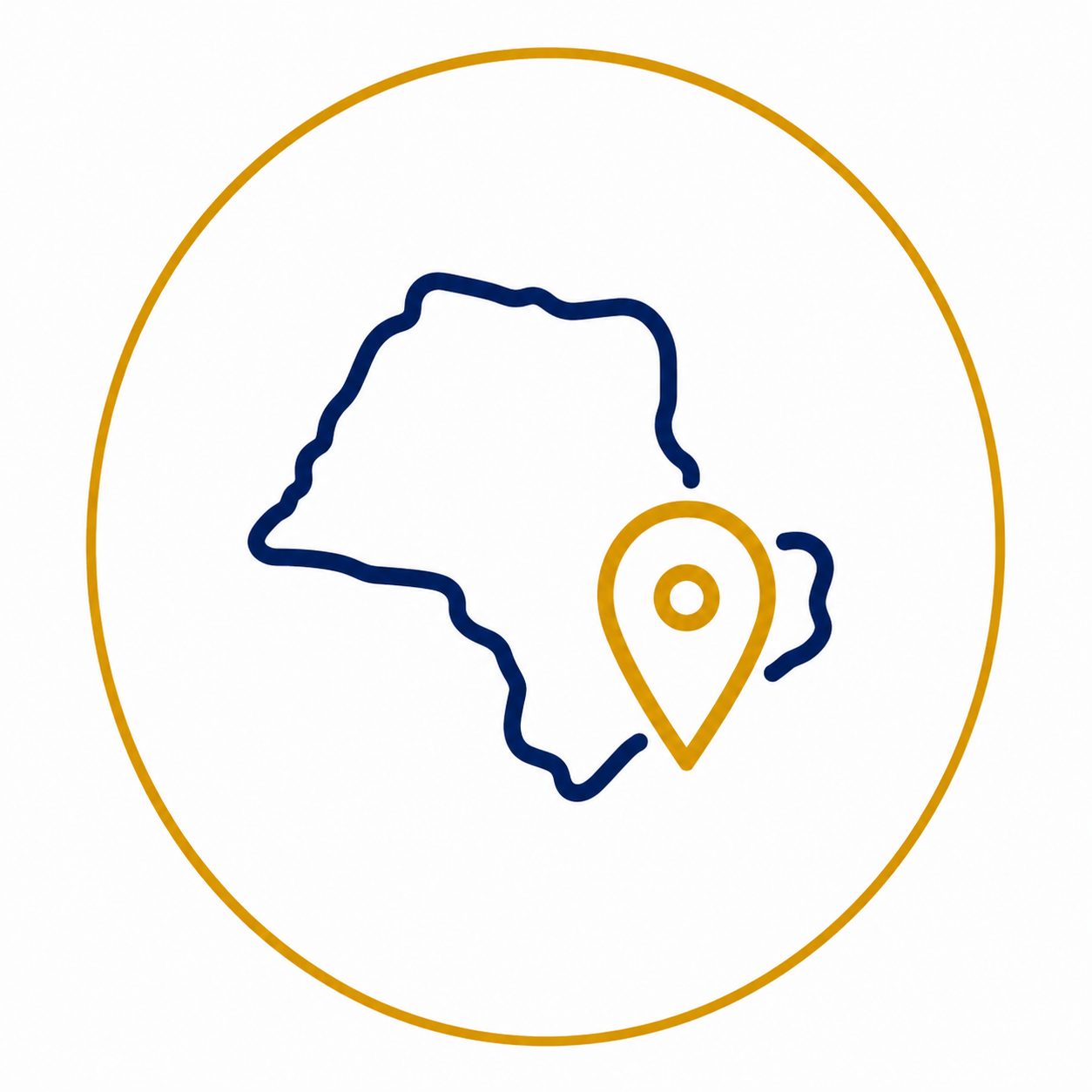 Ícone ilustrativo do mapa do Estado de São Paulo com marcador de localização representando atendimento estadual em perícias de consumo de energia.