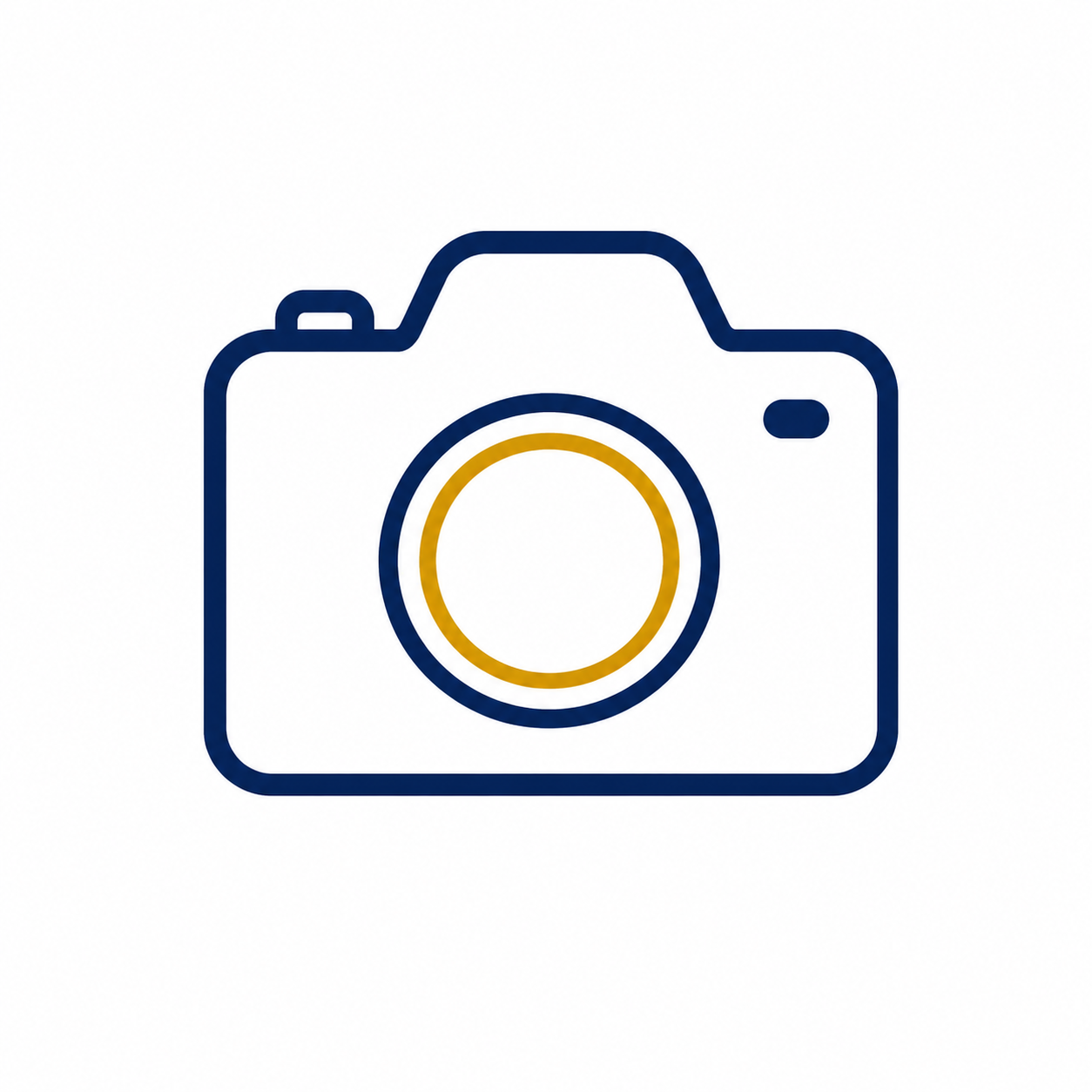 Ícone representando o registro fotográfico realizado durante a vistoria técnica de entrega de imóveis para documentar as condições da edificação.